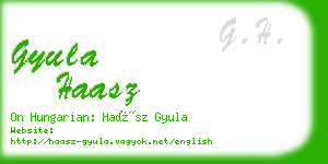 gyula haasz business card